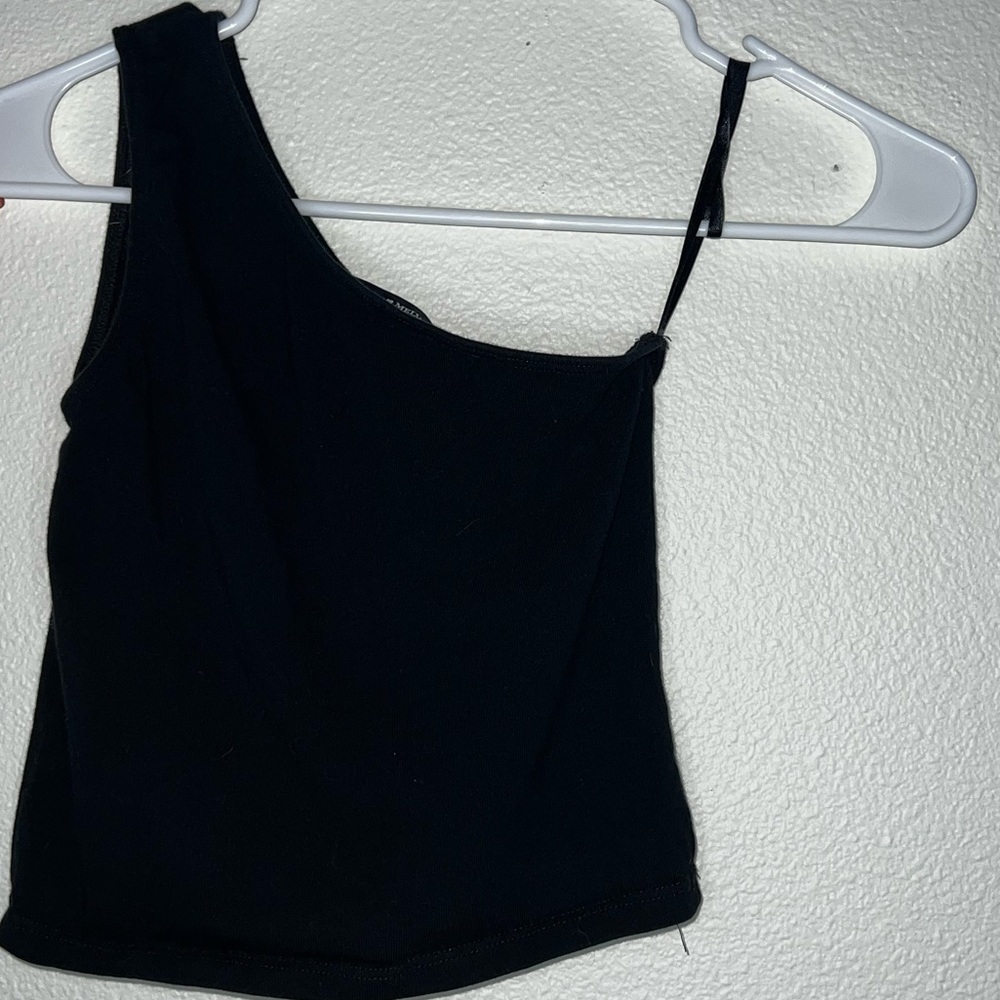 Designer Brandy Melville Black One Strap Crop Top